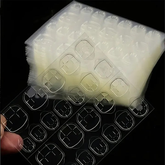 240pcs / 10 Sheets Fake Nails Nail Jelly Glue Double Sided False Nail Art Adhesive Tape Glue Sticker Fake Nail Glue Super Viscous Artificial Nails Glue